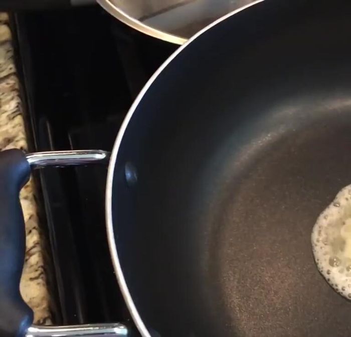 In a skillet (or Dutch oven), melt butter over medium heat. Add minced garlic and cook until fragrant.