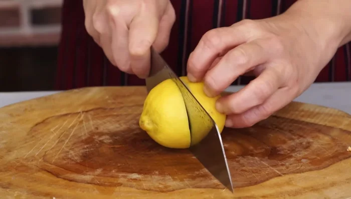 Squeeze the lemon.