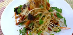 Vietnamese Green Papaya Salad with Shredded Beef Jerky (Gỏi đu đủ khô bò)