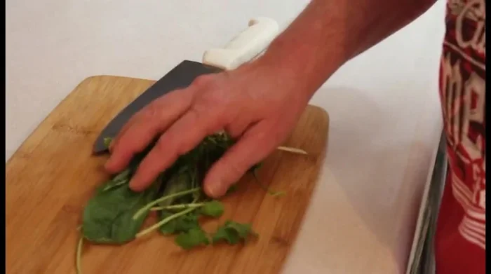 Roughly chop basil and cilantro. Add to the marinade.