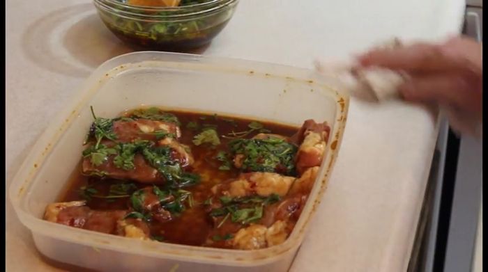 Grill the chicken until cooked through.