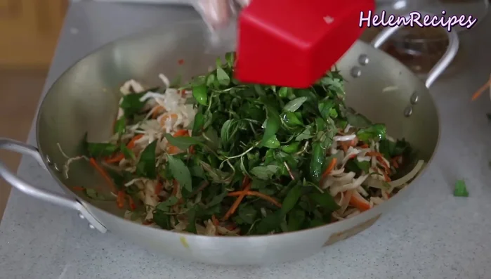Add chopped Vietnamese mint as the last step.
