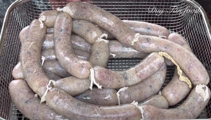 Dry the sausages in the sun for at least a few hours, then refrigerate. Continue drying in the sun for about three days. Store in the freezer or refrigerator.