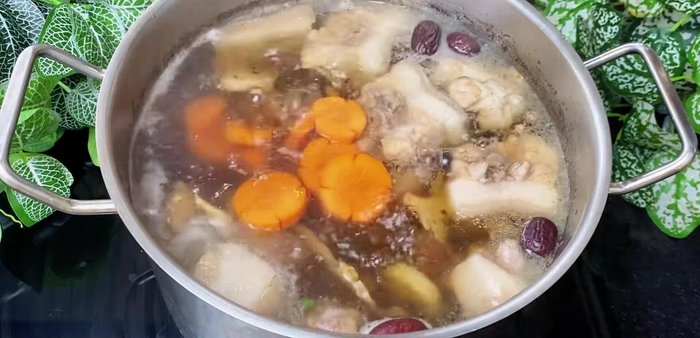Add carrots to the pot.