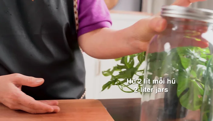 Prepare the jars: Wash and sterilize jars thoroughly by sun-drying or blanching in boiling water.