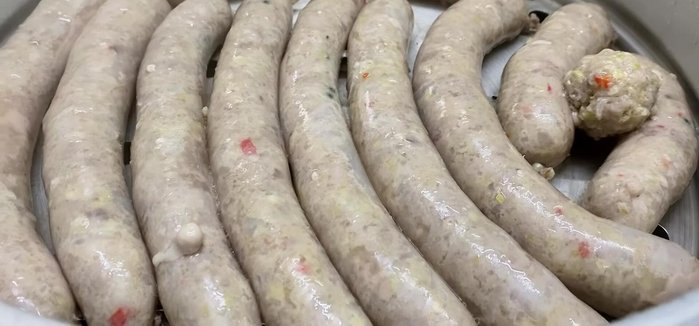 Let the sausages cool, then refrigerate for a few hours or overnight.