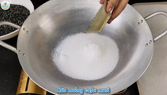 In a pot, combine sugar, salt, honey, and filtered water. Cook over medium heat until boiling. Add 2 tablespoons of lemon juice.