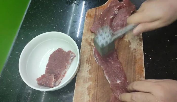 In a bowl, combine the blended marinade ingredients with sugar, fish sauce, soy sauce, oyster sauce, Korean chili pepper, chili powder, cooking oil, annatto oil (optional), and condensed milk (optional).