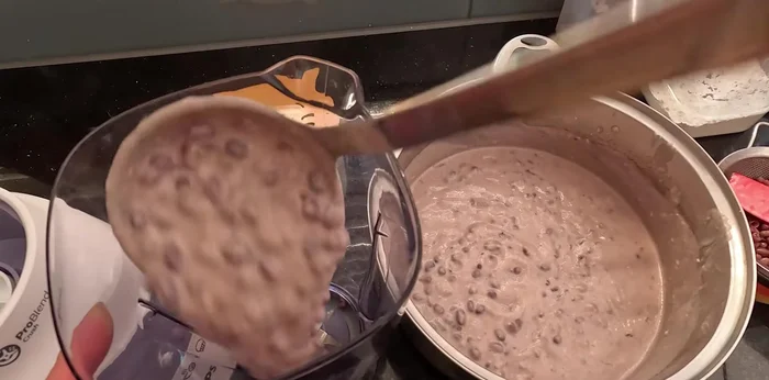 Blend the cooled bean mixture until smooth.