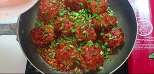 Crispy Fried Pork Meatballs with Garlic Chili Sauce Recipe