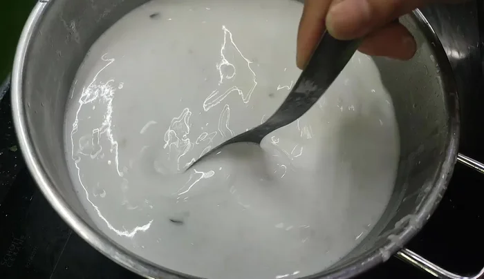 Remove the batter from heat and let it cool slightly.