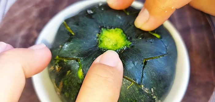 Cover the pumpkin with its lid and steam for 30 minutes (adjust time depending on pumpkin size).