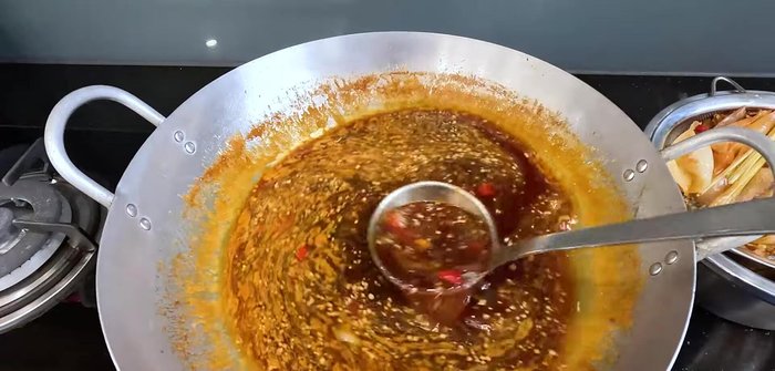 Turn off the heat and let the sauce cool. Store in a bottle or jar for later use.