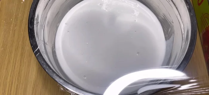 First fermentation: Cover the batter with plastic wrap and let it ferment for 10-12 hours at room temperature (or in a warm oven with a bowl of hot water).