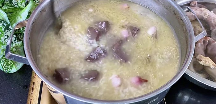 Adjust water to desired consistency of porridge; it should be thin.