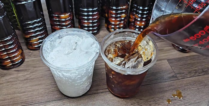 Chill the drink thoroughly in the refrigerator before serving with ice.