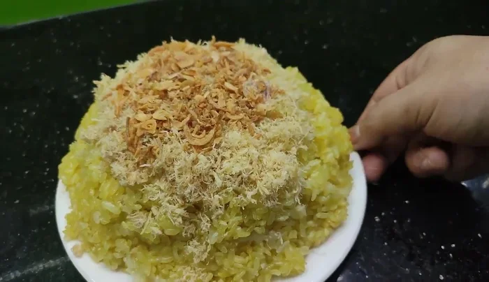 Garnish with fried onions and enjoy!