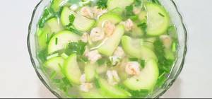 Sweet & Refreshing Squash Soup with Shrimp Recipe