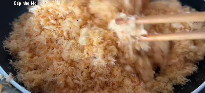 Let the shrimp floss cool completely.