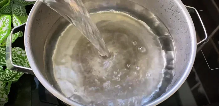 Boil 4 liters of water in a pot. Add tamarind cubes and let it simmer. Ensure you source tamarind from reputable places for the best quality.