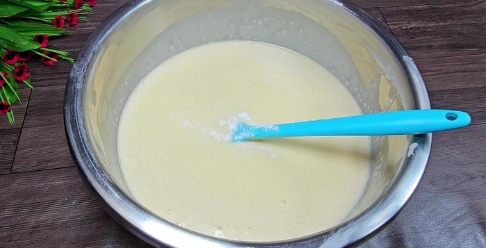 Add vanilla extract and rest: Add vanilla extract to the batter and mix well. Let the batter rest. (238.64)