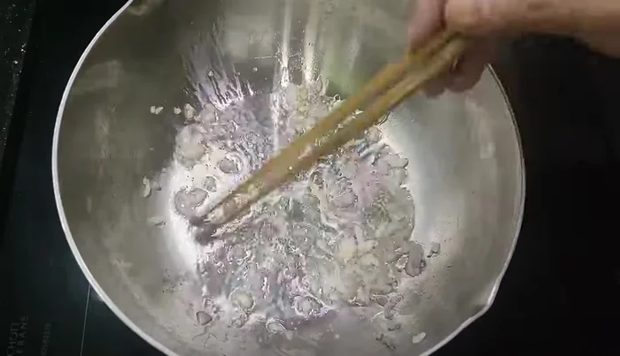 Make the tomato sauce: Saute onions, then add chopped tomatoes. Add a little salt to help soften the tomatoes.