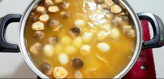 Add quail eggs, cover, and cook until vegetables are tender.