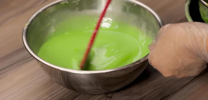 Stir the batter gently, avoiding overmixing. Add additional butter/coconut oil.