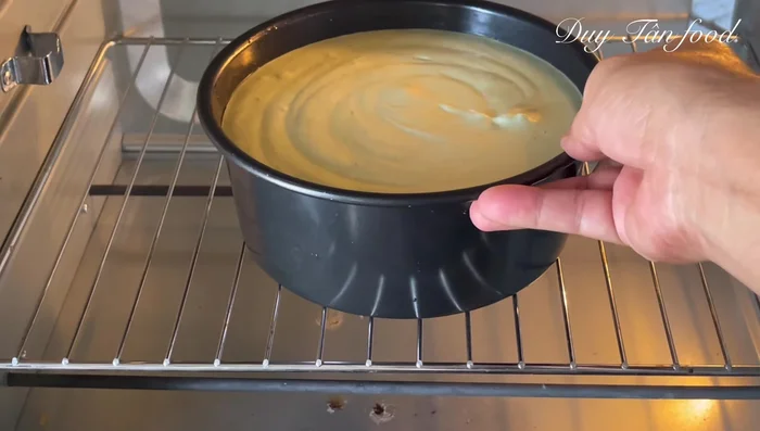 Bake at 170°C (338°F) for 20 minutes, then reduce temperature to 160°C (320°F) and bake for another 20 minutes, or until a toothpick inserted into the center comes out clean.