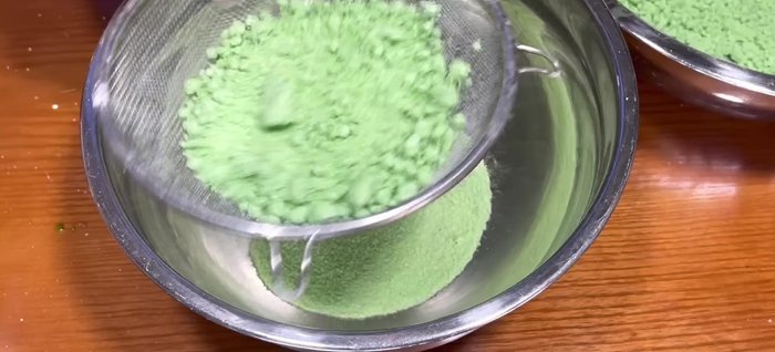 Sift the dough again to ensure a smooth, loose texture.