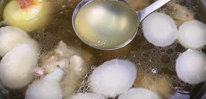 Season the broth: After simmering, season the broth with salt, seasoning, and rock sugar to taste. Add carrots and cook for 10 more minutes.