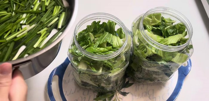 Pour the brine over the cabbage, ensuring it's fully submerged.