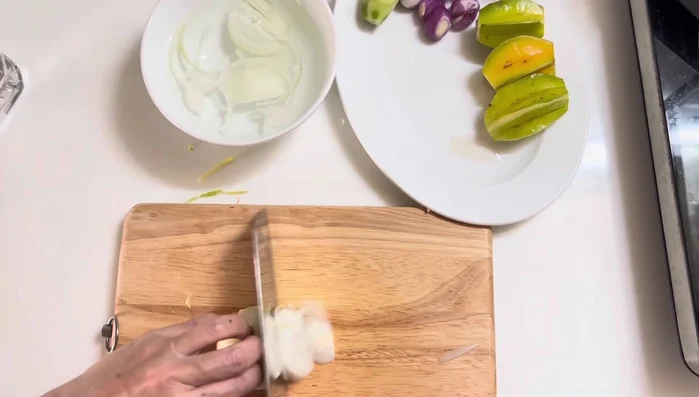 Drain the onions.