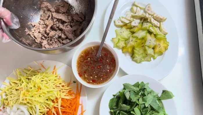 Let the beef cool.