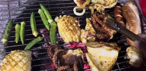 Grilled Seafood & Sausage: A Vietnamese Countryside Feast