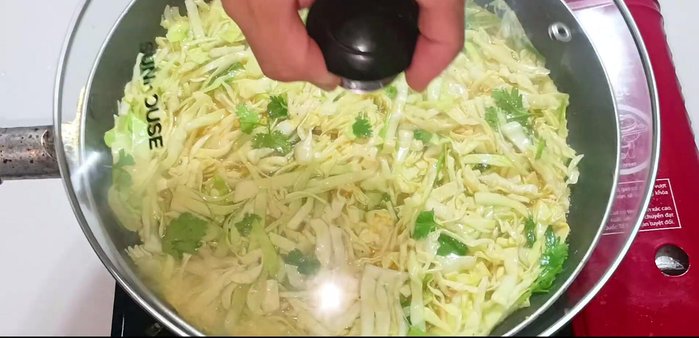 Cover the pan and reduce the heat to low. Cook until the eggs are set and the bottom is golden brown.
