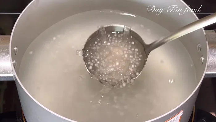 Remove from heat and let it sit for 5 minutes. Then, transfer to a bowl of cold water.