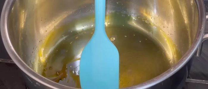 Prepare the custard: In the same pot, heat milk until almost boiling. Add condensed milk and stir. Remove from heat.