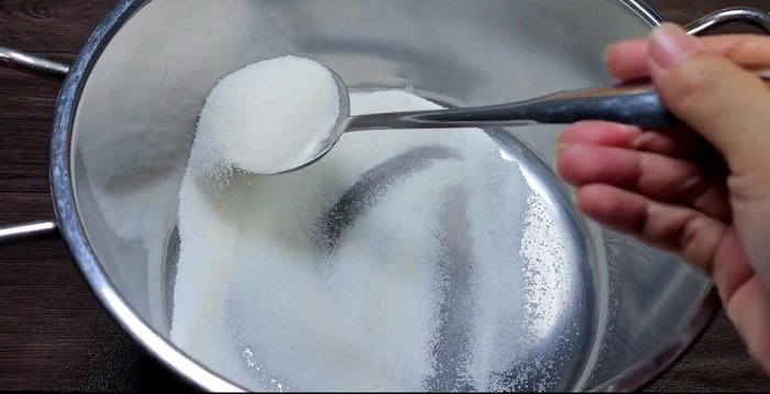 Add coconut water (strained through a sieve to remove residue) and mix.