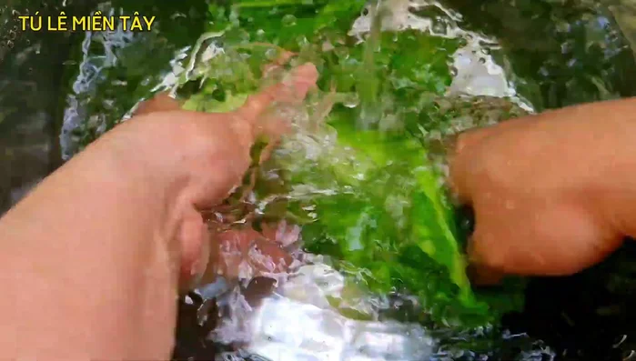 Drain the cabbage thoroughly in a basket.
