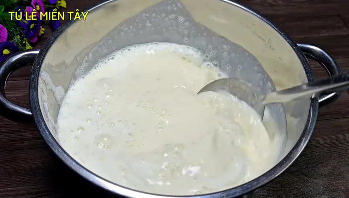 Add the ice cream gradually while stirring.