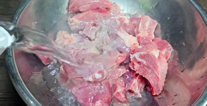 Pre-process ribs: Boil a pot of water, add ribs, and blanch thoroughly.