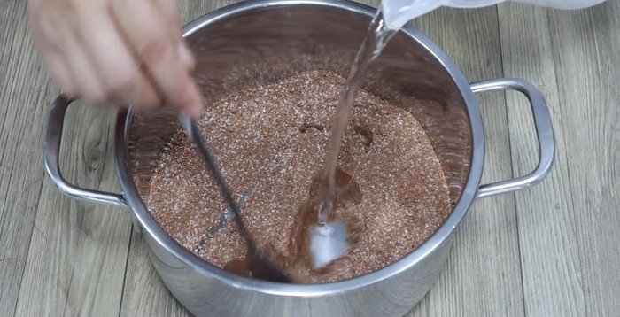Mix everything well, then slowly add water while stirring until dissolved.