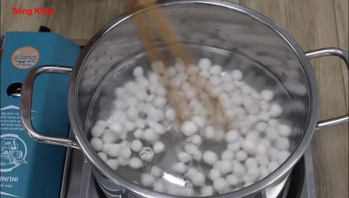 Boil the tapioca pearls for 30 minutes, then let them sit for another 10-15 minutes.