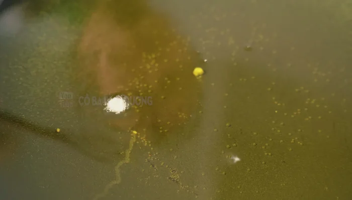 Heat oil in a deep pan. Test if oil is hot enough by dropping a small amount of batter; it should float to the surface.