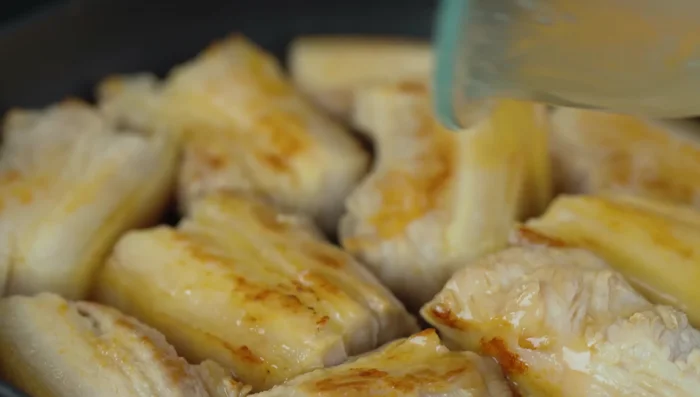 Add the remaining marinade to the pan, mix well, and cook for another minute.