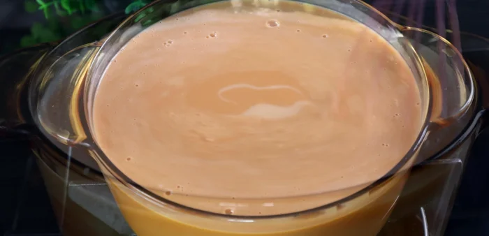 Let the milk tea cool.