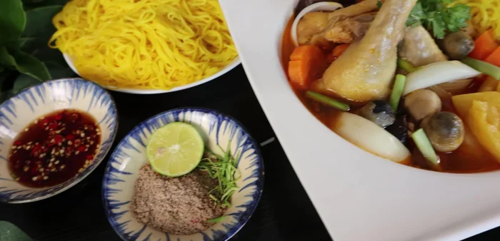 Serve hot with vermicelli and fish sauce.