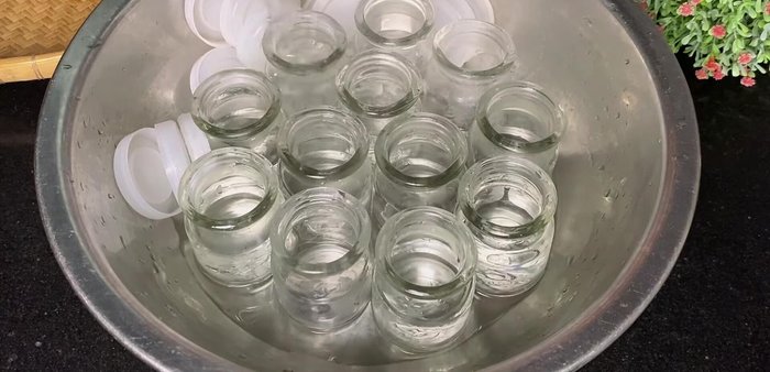 Sterilize yogurt jars (464.759).