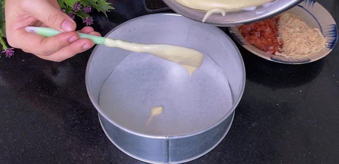 Prepare the baking pan: Line the bottom of your baking pan with wax paper.